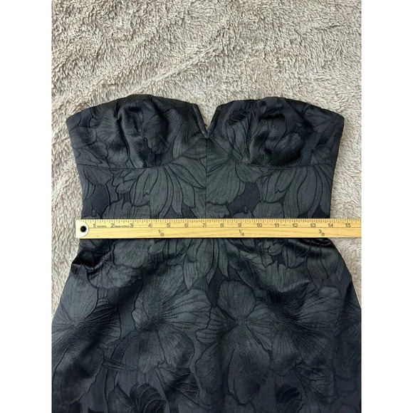 J. Crew Collection Black Jacquard Cocktail Dress Strapless Size 4 New - Picture 8 of 16